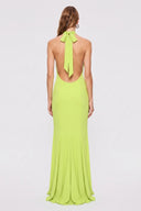 SUBOO Audrey Cowl Maxi Dress - Chartreuse