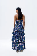 Justin Tong Elara Ruffle Dress - Iris Bluebell