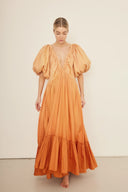 Rooh Collective Birthday Gown - Orange Ombre