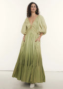 Rooh Collective Birthday Gown - Pistachio Ombre