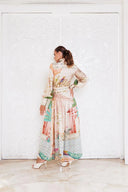 Mackenzie Mode Empress Silk Maxi - Peacock
