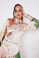 Mackenzie Mode Empress Silk Maxi - Peacock