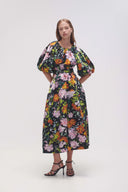 Aje Mimosa Cutout Midi Dress - Midnight Floral