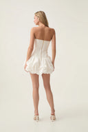 Aje Violette Bubble Hem Mini Dress - Ivory