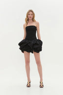 Aje Violette Bubble Hem Mini Dress - Black