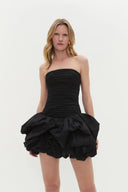 Aje Violette Bubble Hem Mini Dress - Black