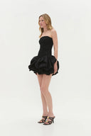 Aje Violette Bubble Hem Mini Dress - Black