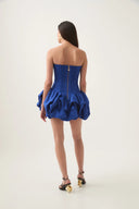 Aje Violette Bubble Hem Mini Dress - Cobalt Blue