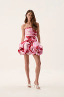 Aje Violette Bubble Hem Mini Dress - Pink Boldy Blooming