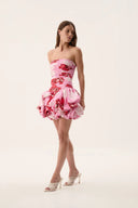 Aje Violette Bubble Hem Mini Dress - Pink Boldy Blooming