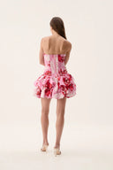 Aje Violette Bubble Hem Mini Dress - Pink Boldy Blooming