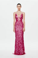Misha Sapphire Sequin Dress - Fuschia