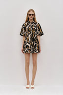 Aje Airlie Mini Shirt Dress - Animal