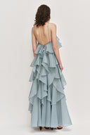 Aje Pandorea Layered Maxi Dress - Duck Egg