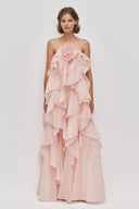 Aje Pandorea Layered Maxi Dress - Pastel Pink