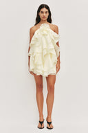 Aje Pandorea Layered Mini Dress - Butter