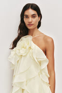 Aje Pandorea Layered Mini Dress - Butter