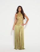 Gypsabella Aphrodite Sequin Fringed Dress - Green