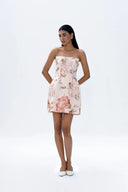 Justin Tong Ellaire Beaded Mini Dress - Pink Floral