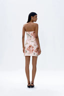 Justin Tong Ellaire Beaded Mini Dress - Pink Floral