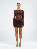 Benni Oskar Mini Dress - Chocolate