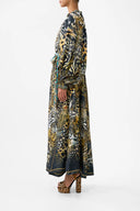 Camilla One Shoulder Dress With Blouson Sleeve - Feline Folklore