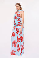 SUBOO Chloe Floral Maxi Dress - Blue Pink