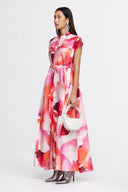 Acler Highlow Maxi Dress - Plum Watercolour