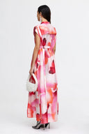 Acler Highlow Maxi Dress - Plum Watercolour