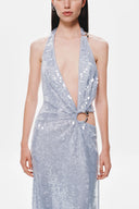 Misha Devon Sequin Dress - Cloud Blue