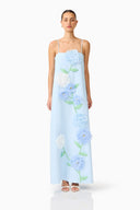 Elliatt Buttercup Embroided Maxi Dress - Blue
