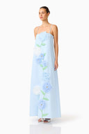 Elliatt Buttercup Embroided Maxi Dress - Blue