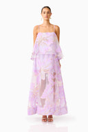 Elliatt Elysia Tiered Gown - Purple Floral
