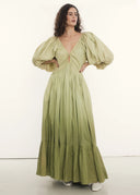 Rooh Collective Birthday Gown - Pistachio Ombre