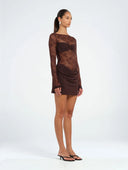Benni Oskar Mini Dress - Chocolate