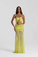 Natalie Rolt Julietta Dress - Chartreuse