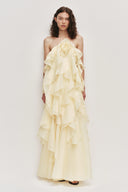 Aje Pandorea Layered Maxi Dress - Butter