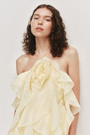 Aje Pandorea Layered Maxi Dress - Butter