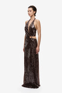 Misha Devon Sequin Dress - Chocolate