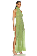 Oséree Lumiere Turtle Neck Dress - Lime