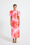 Pasduchas Kalani Sleeve Midi - Raspberry