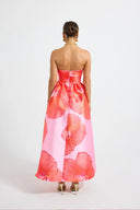 Pasduchas Kalani Strapless Midi - Raspberry