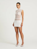 Benni Ida Knit Mini Dress - White