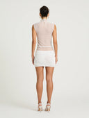 Benni Ida Knit Mini Dress - White