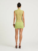 Benni Ida Knit Mini Dress - Chartruese