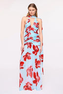 SUBOO Chloe Floral Maxi Dress - Blue Pink