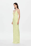 Misha Sapphire Sequin Dress - Lemon