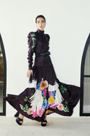 Mackenzie Mode Angel Wings Silk Maxi Dress