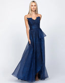 Bariano Megan Origami Gown - Navy