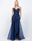 Bariano Megan Origami Gown - Navy